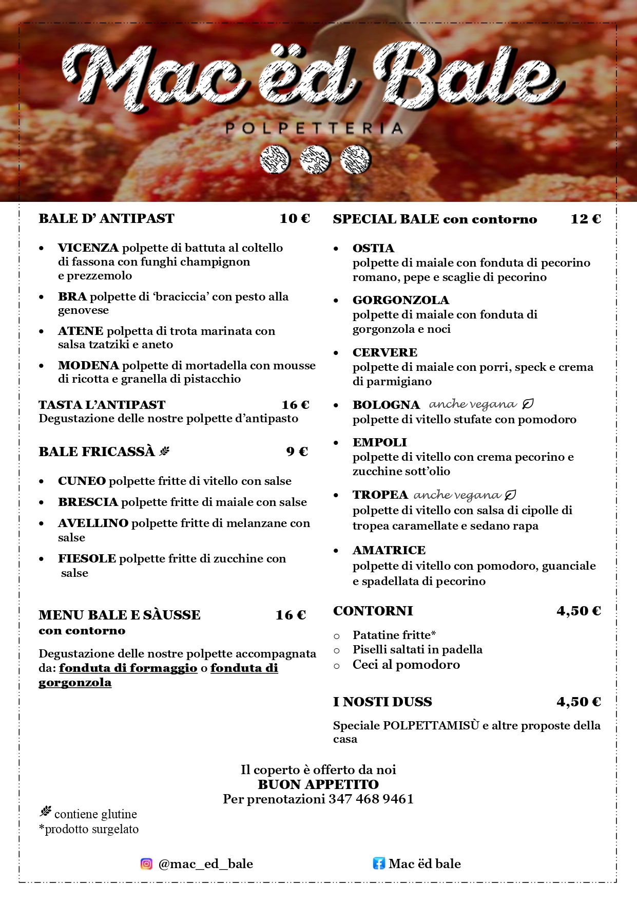Menù di agosto